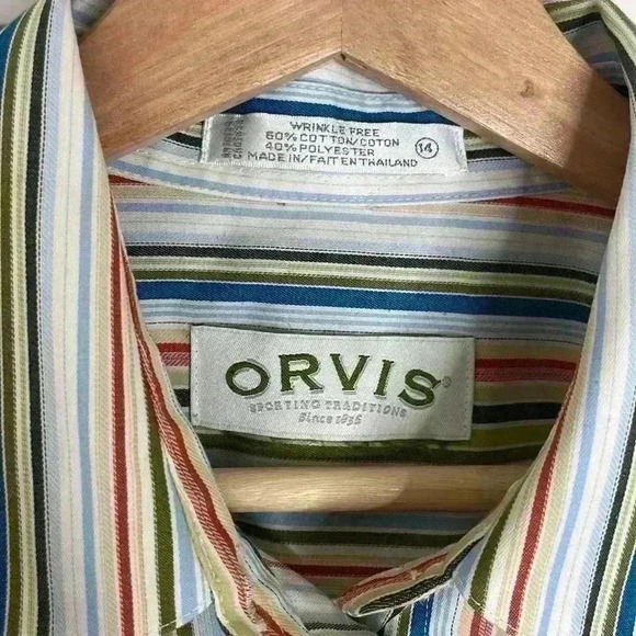 Orvis Striped Collared Button Drop Shirt - Picture 2 of 7